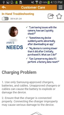 Samsung Galaxy Help android App screenshot 4